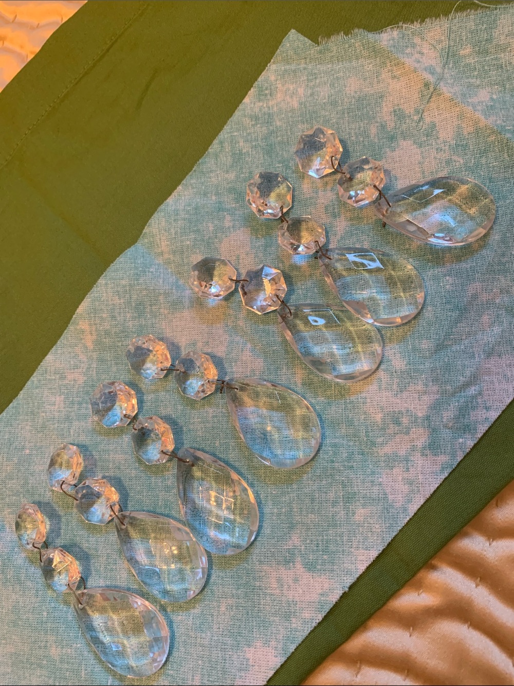 Baccarat Clear Crystal Teardrop and Octagon Chandelier Prisms - Picture 7 of 8